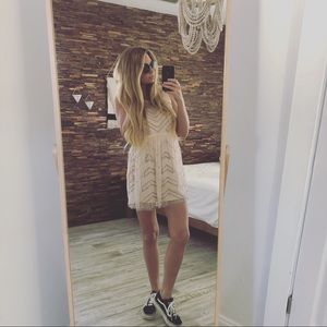 Free People Embellished Dress Soft peach NWT